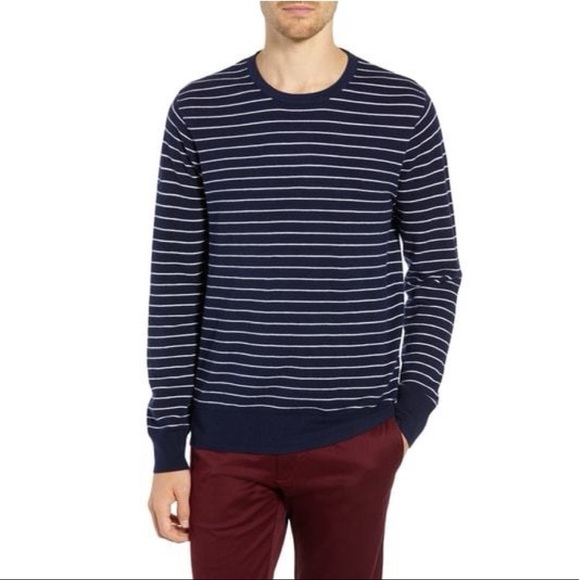 J. Crew Other - J Crew Navy White Striped Sweater Medium